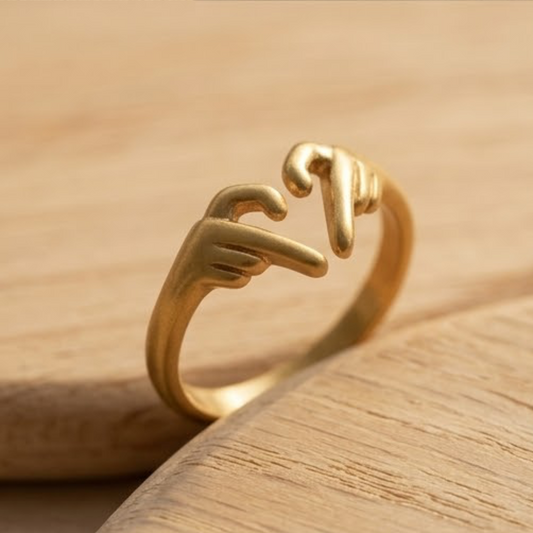 Dainty Entwined Heart Wrap Ring