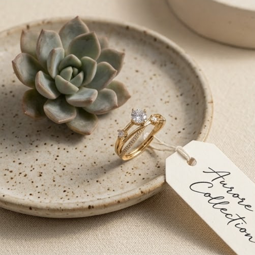 Solitaire Cross-Band Zircon Adjustable Ring
