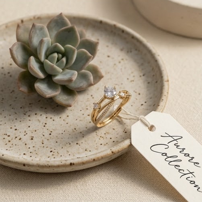 Solitaire Cross-Band Zircon Adjustable Ring