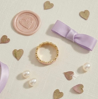 Gold-Plated Pink Heart Stone Bangle for Women