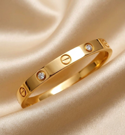 18K Gold Plated Stainless Steel Kada Bracelet for Girls
