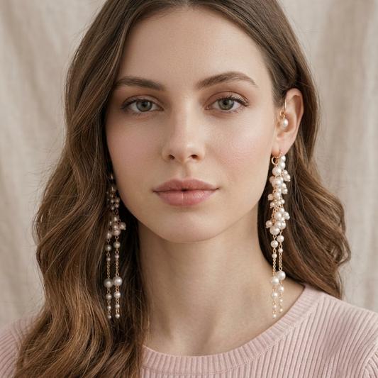 PEARLY POP – KOREAN STYLE DANGLING PEARL EARCUFF (Set of 1)