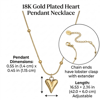 Fancy Gold Plated Heart Shpe Pendent And Golden Chain
