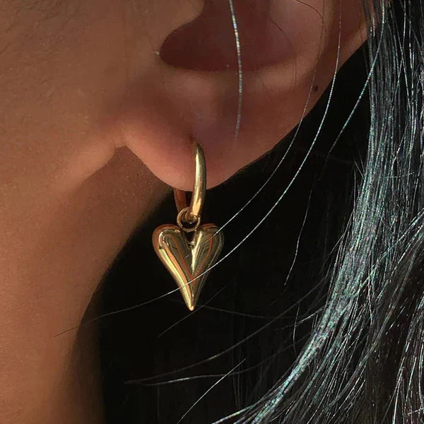 Heart Hoop Earrings