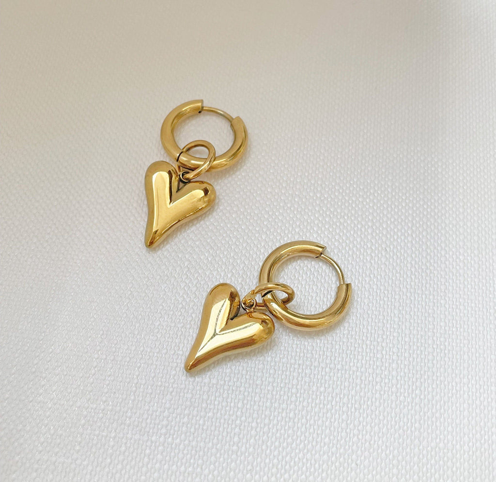 Heart Hoop Earrings